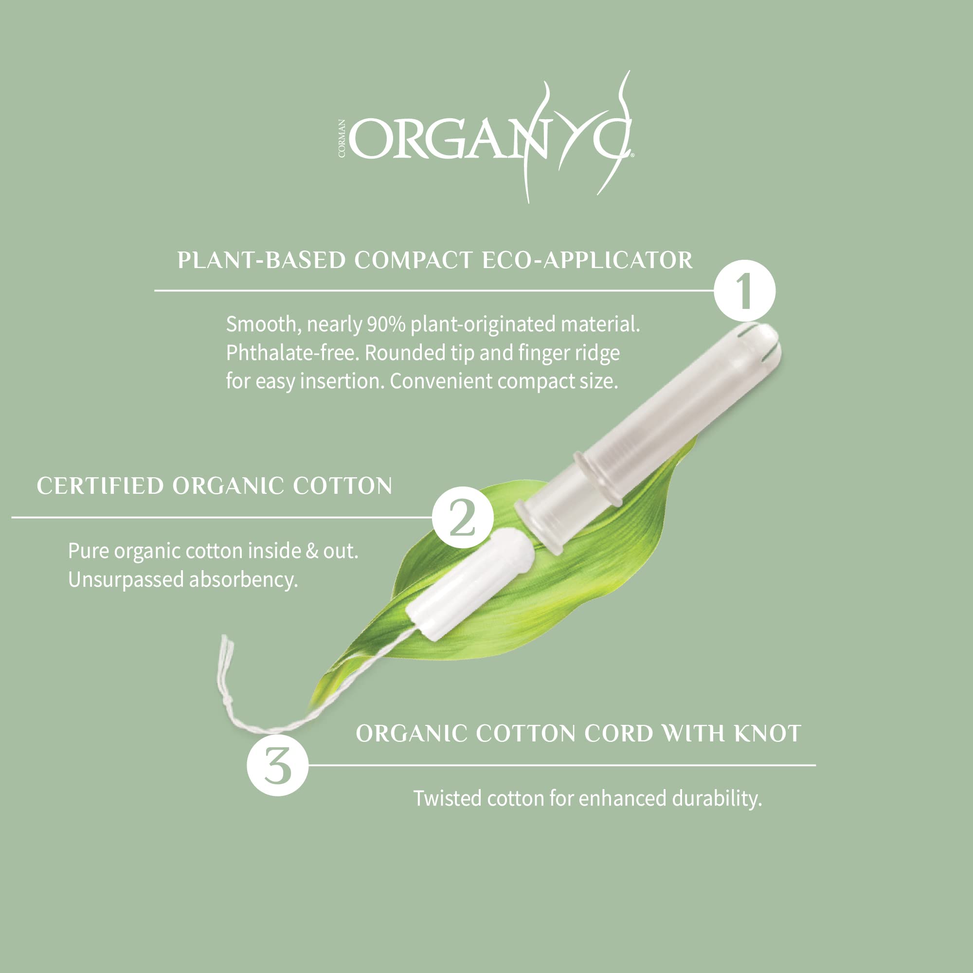 Amazon.com: Organyc 100% Certified Organic Cotton Tampons, Plant